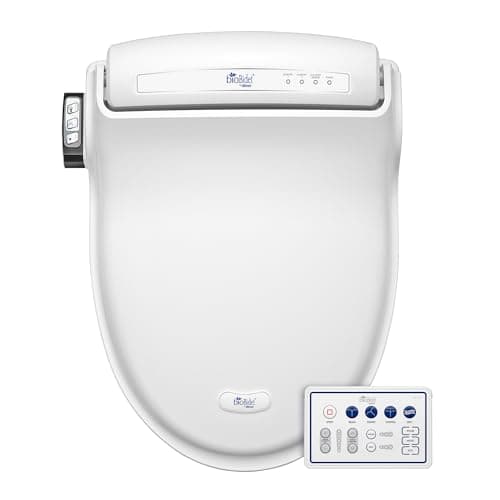 Bio Bidet Bliss BB1000 Electric Bidet Toilet Seat, Warm Water with Air Dryer, Heated Seat with Slow Close Lid, Remote Control, Elongated White
