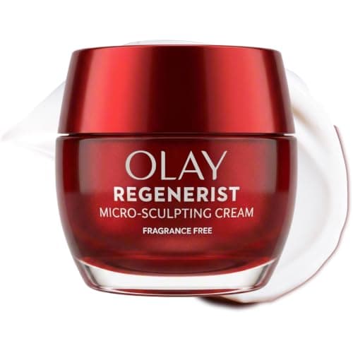 Olay Face Moisturizer, Regenerist Micro-Sculpting Cream for Women, Fragrance-Free - Anti-Aging, Anti-Wrinkle, Firming Skin Care - Triple Collagen Cream, Peptide, Hyaluronic Acid, Niacinamide, 1.7oz