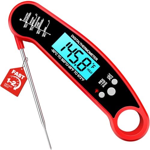 Instant Read Meat Thermometer Digital, 1-2 Sec, Food, Cooking, Grilling