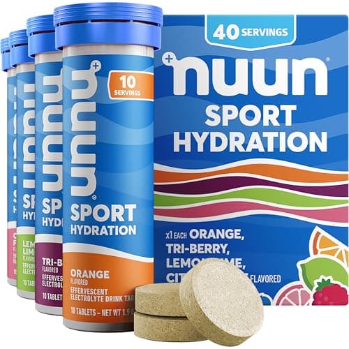 Nuun Sport Electrolyte Tablets Mixed Flavors, GF & Vegan, 4 Pack