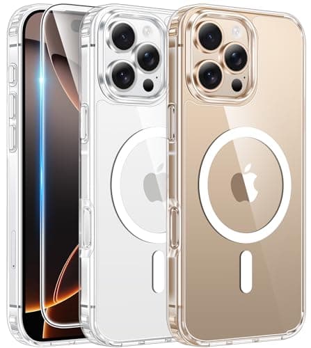 FNTCASE for iPhone 16 Pro-Max Case Compatible with Magsafe Clear Phonecase